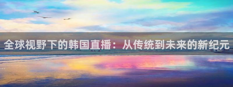 熊猫直播免费视频：全球视野下的韩国直播：从传统到未来的新纪元